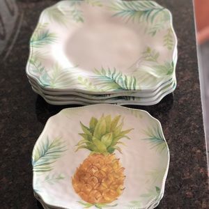 Pineapple Lunch Plates and Dessert Plates